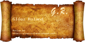 Glósz Roland névjegykártya