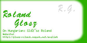 roland glosz business card